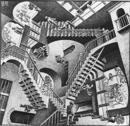 La relativité, de M.C. Escher