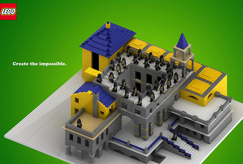 Lego hommage MC Escher
