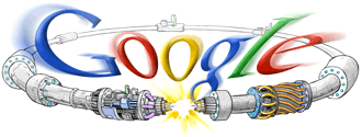 Logo Google dédié au LHC